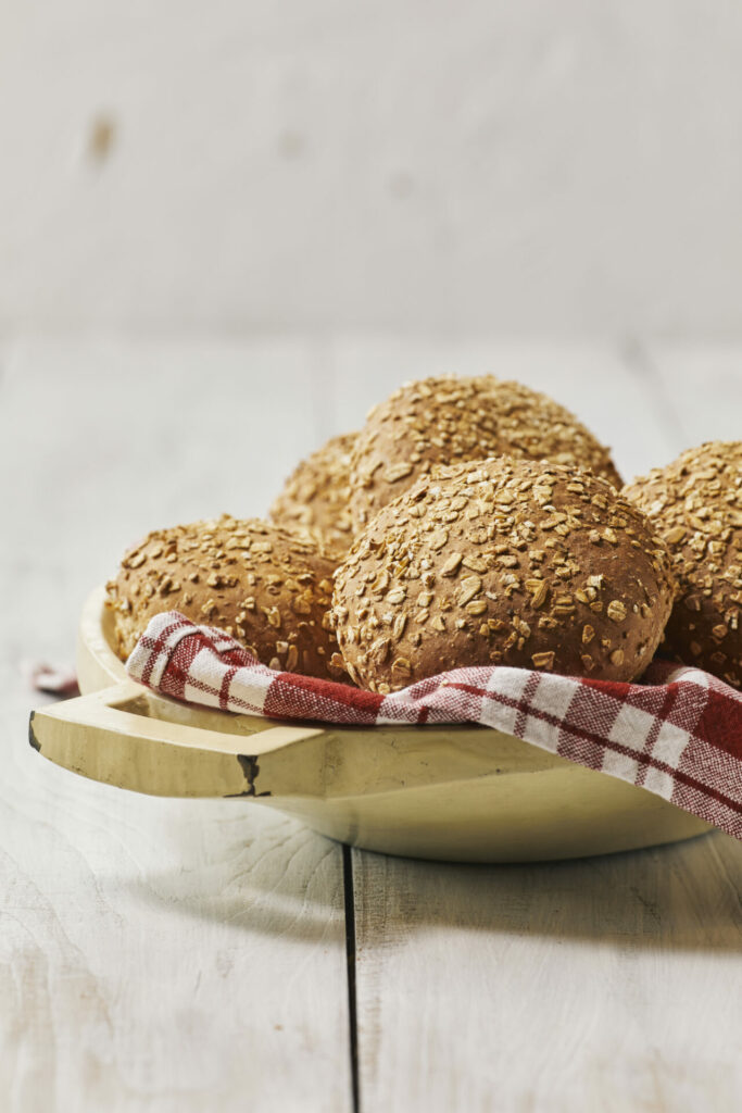 Brown wholewheat rolls