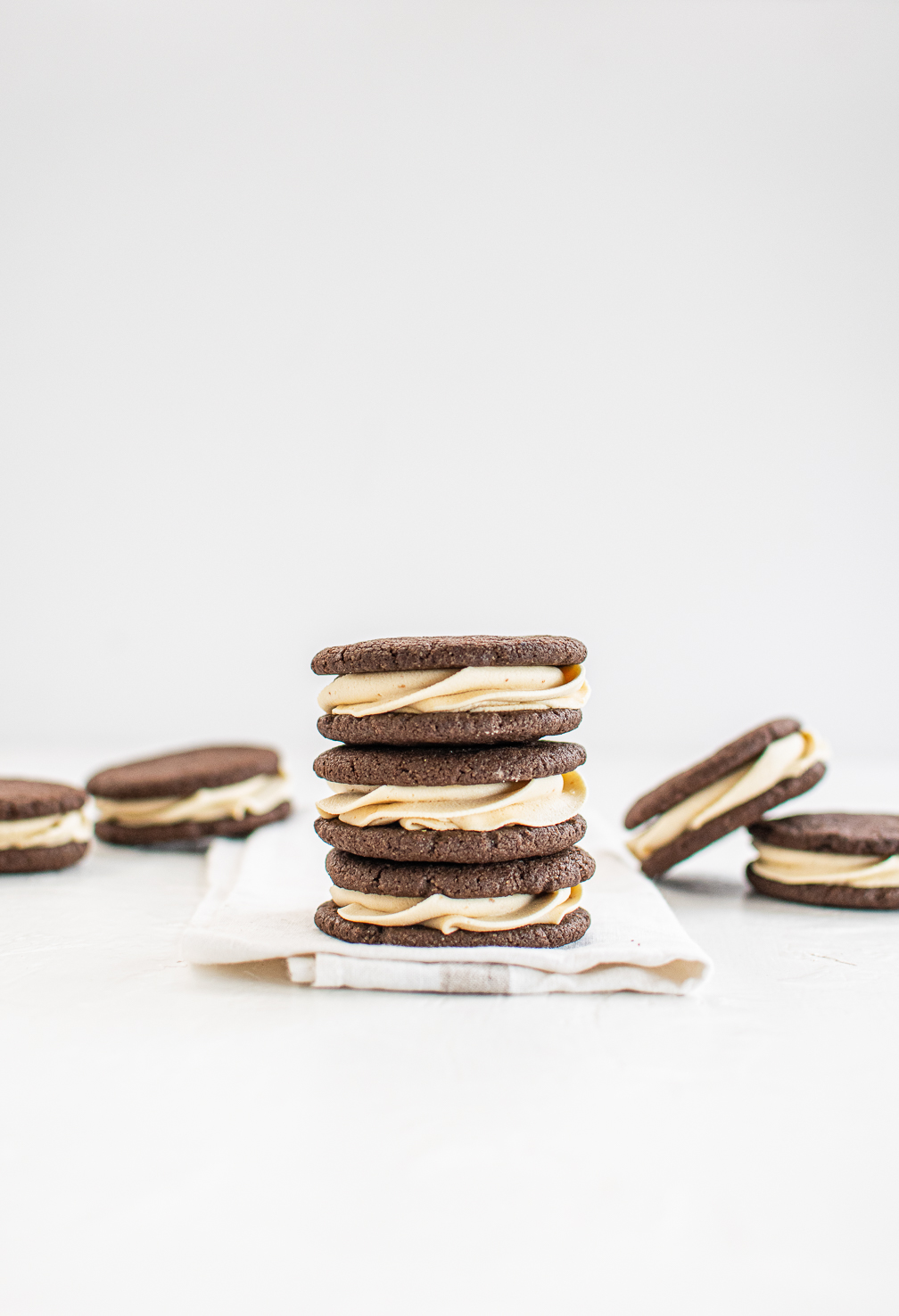 CHOCOLATE PEANUT BUTTER SANDWICH COOKIES