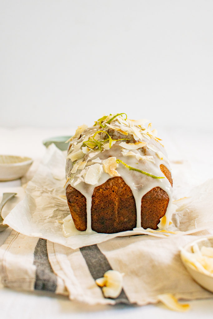 Coconut Banana Bread With Lime Drizzle