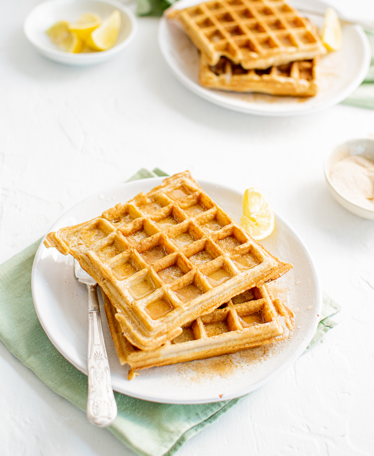 CINNAMON SUGAR WAFFLES WITH LEMON