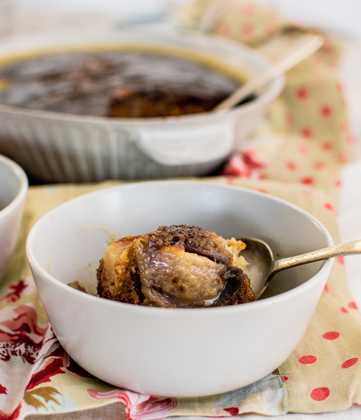 MALVA PUDDING WITH BAKED FRUIT