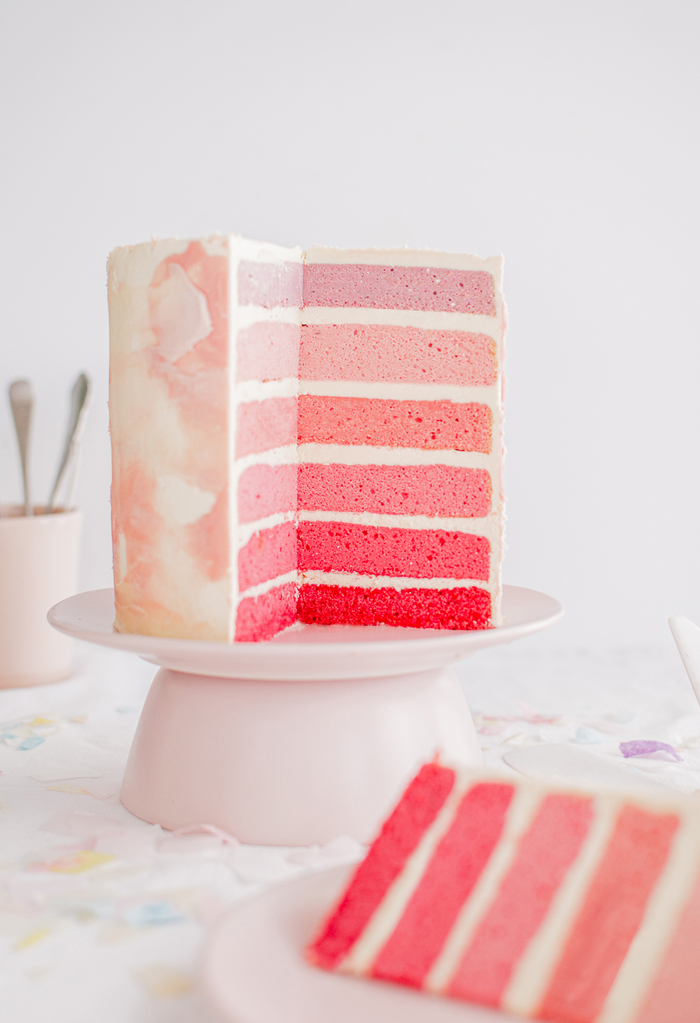 PRETTY PASTEL PINK OMBRE CAKE